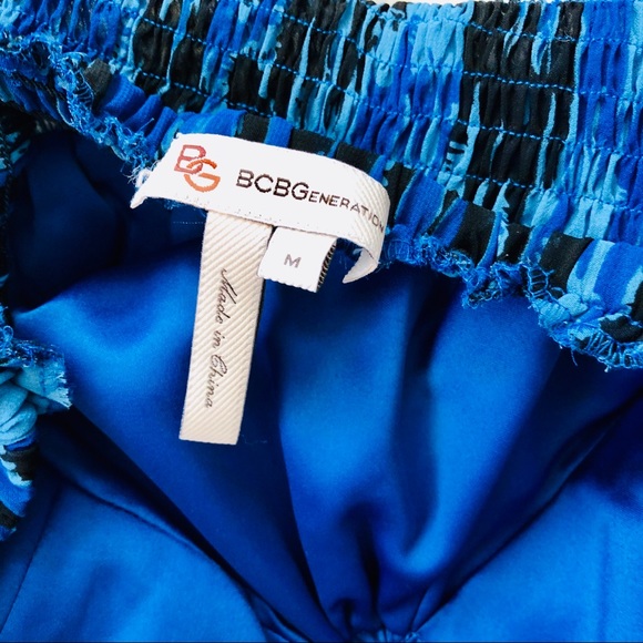 BCBGeneration Blue Halter Top M - Picture 5 of 7